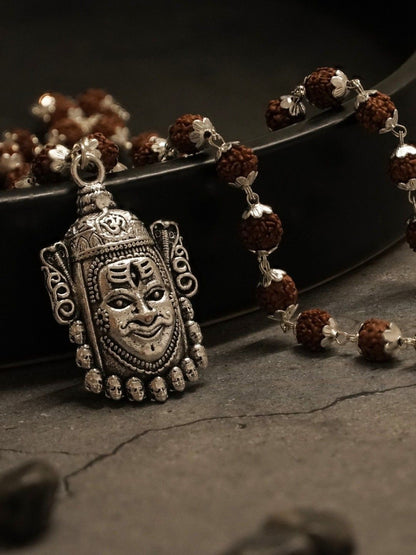 Silver Plated Mahakal Rudraksha Mala