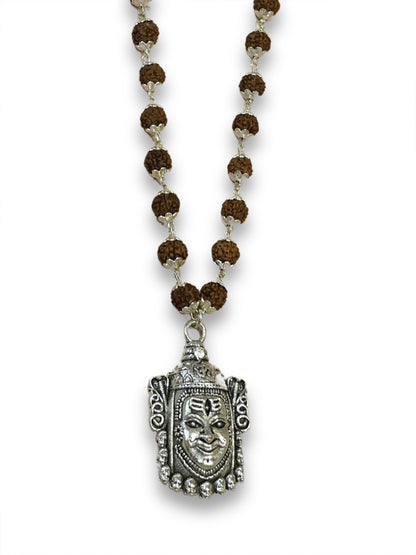 Silver Plated Mahakal Rudraksha Mala