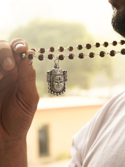 Silver Plated Mahakal Rudraksha Mala